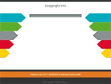 Tablet Screenshot of bloggingfor.info